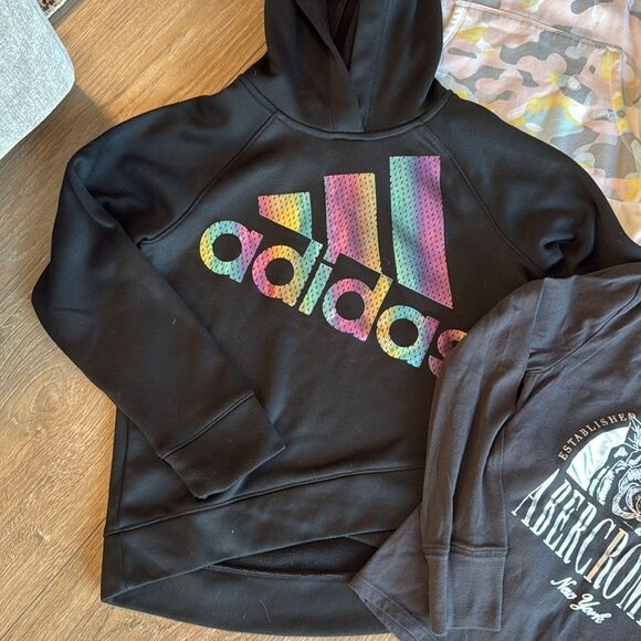 ((6 PIECE)) GIRLS HOODIES AND SHIRTS ADIDAS CHAMPION ABERCROMBIE ETC SIZE SM 7/8 - Picture 2 of 7